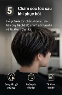 phục hồi tóc Quận 6 cho nam tại salon