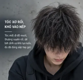 Tóc chẻ ngọn xơ rối và hư tổn ở nam giới