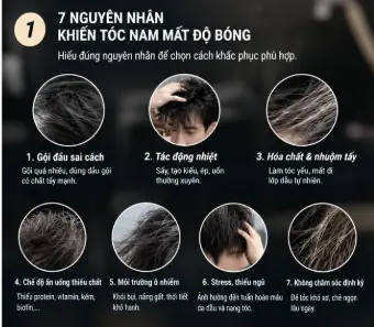 Tóc nam mất độ bóng thường liên quan đến thiếu ẩm, nhiệt, tạo kiểu và chăm sóc chưa đúng cách. Khám phá 7 nguyên nhân và cách dưỡng tóc bóng khỏe, mềm mượt hơn.
