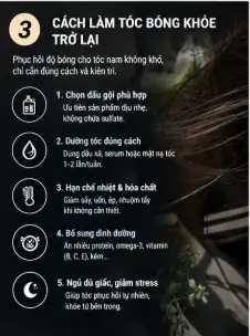 Tóc nam mất độ bóng thường liên quan đến thiếu ẩm, nhiệt, tạo kiểu và chăm sóc chưa đúng cách. Khám phá 7 nguyên nhân và cách dưỡng tóc bóng khỏe, mềm mượt hơn.