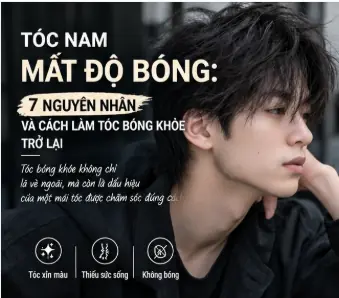 tóc nam mất độ bóng